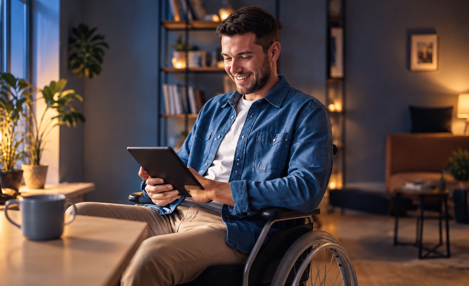 Personne en situation de handicap utilisant Payelo